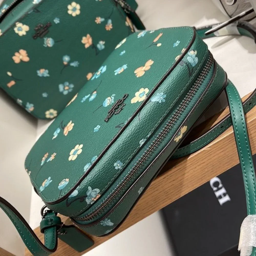 Coach Mini Camera Bag With Mystical Floral Print Green Multi - Picture 12 of 16